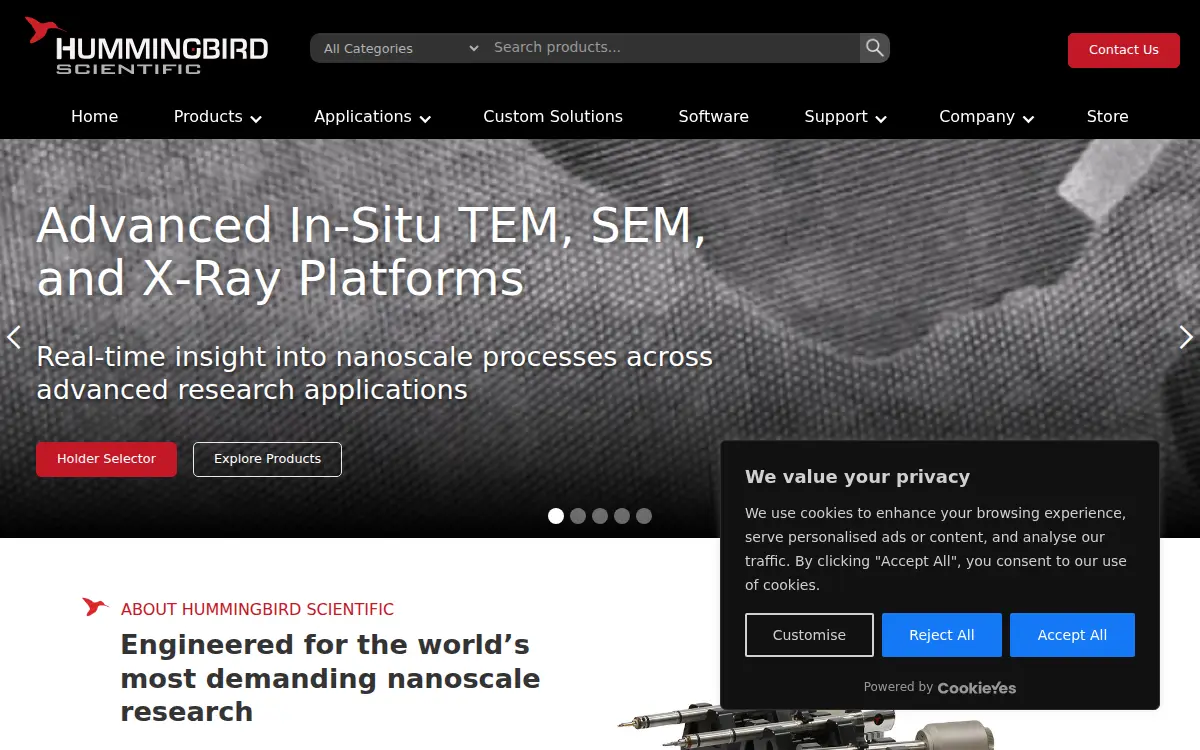 Homepage of Hummingbird Precision Machine CO.