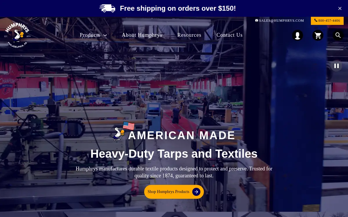 Homepage of D. C. Humphrys CO.