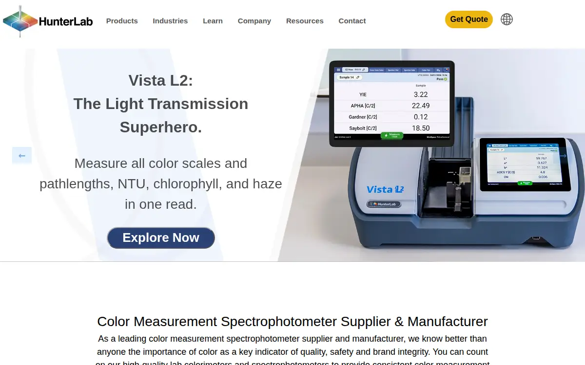 Homepage of Hunter Associates Laboratory Incorporated