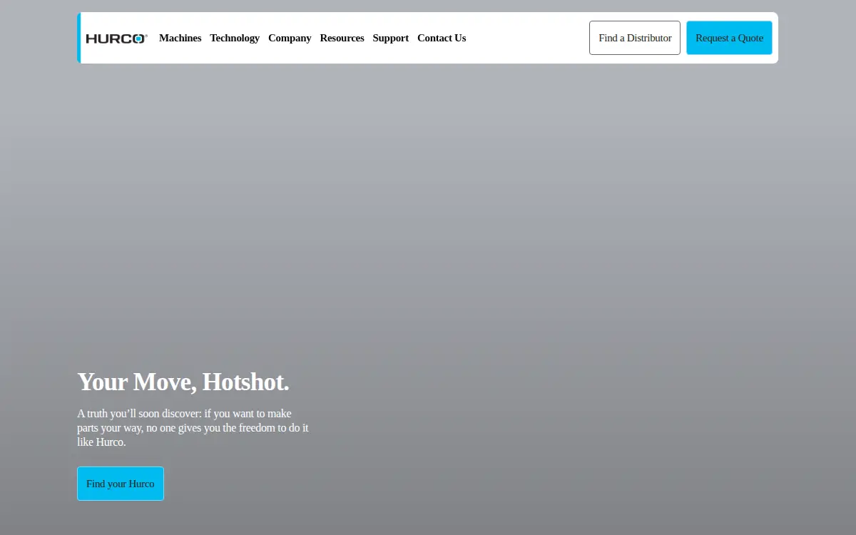 Homepage of Hurco Companies INC
