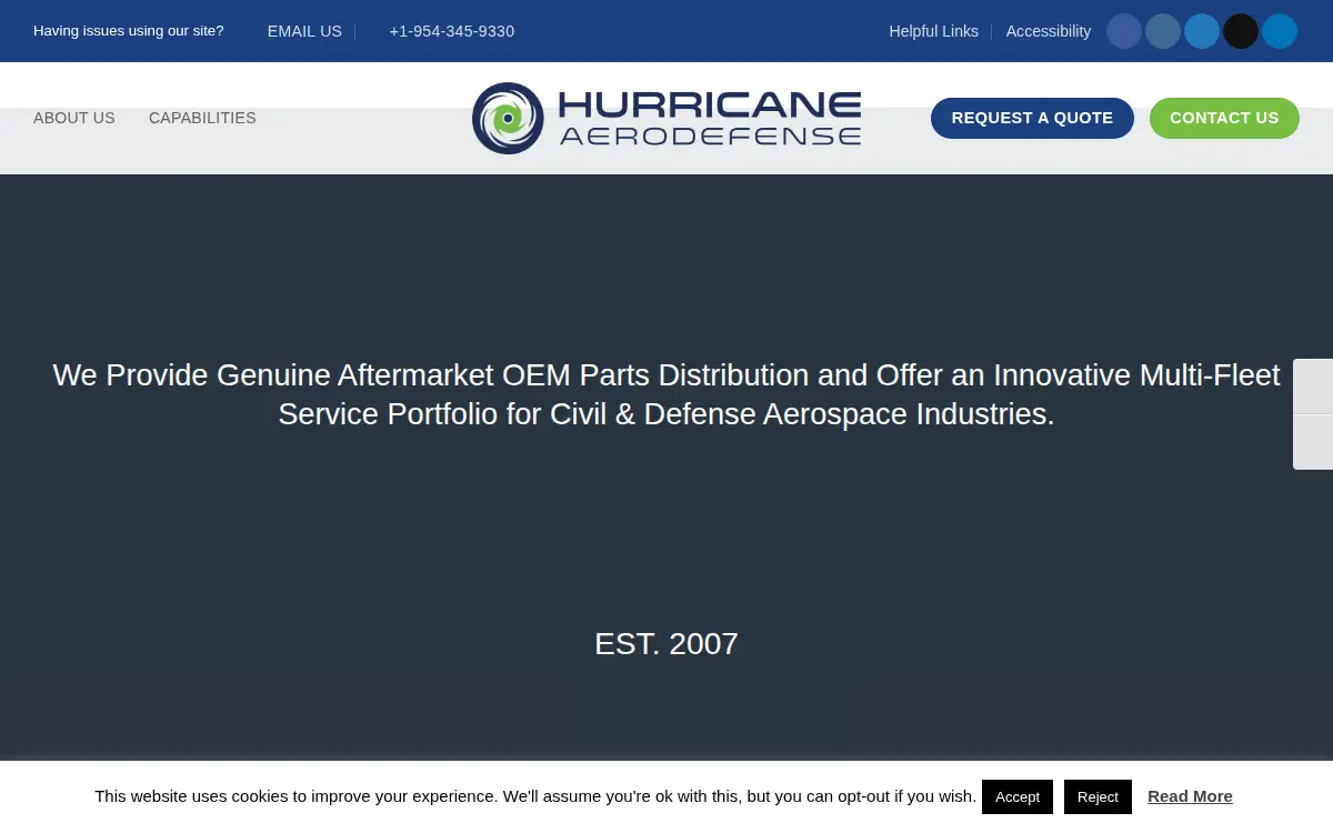Homepage of Hurricane Electronics, INC.