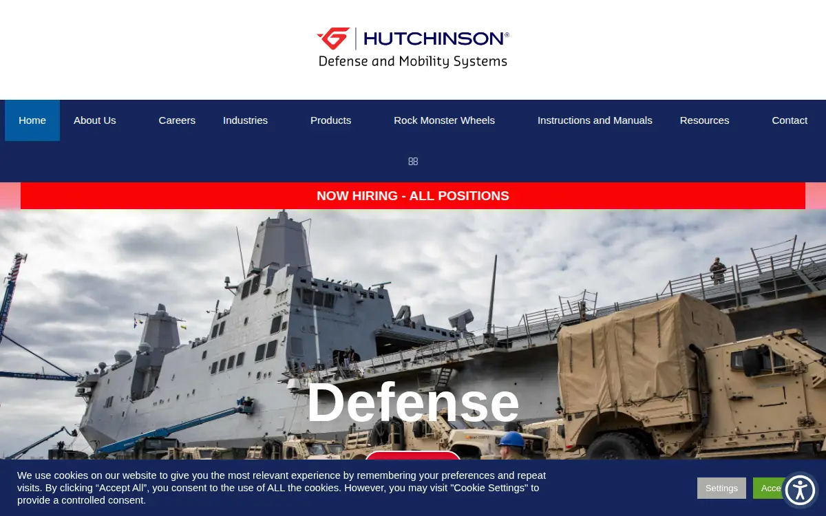 Homepage of Hutchinson Industries, INC