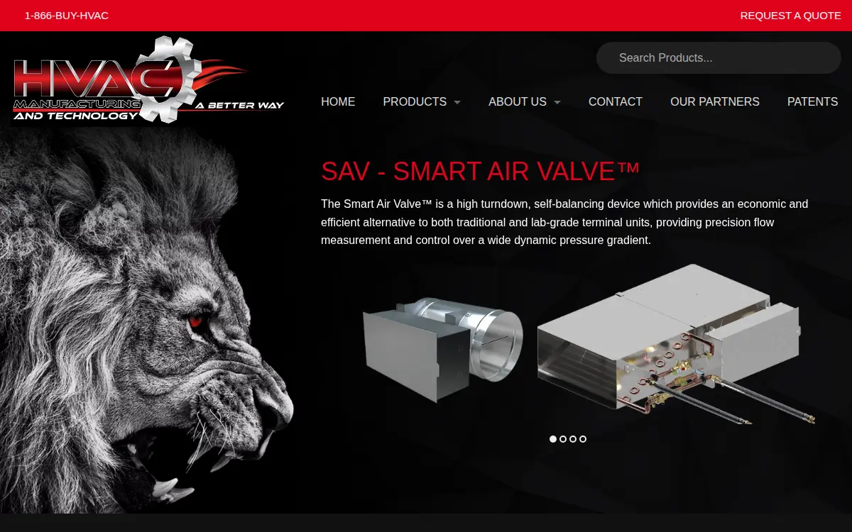 Homepage of Hvac Manufacturing, INC.