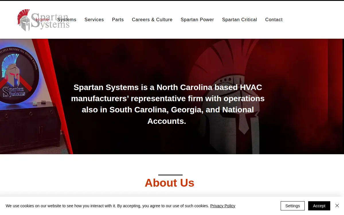 Homepage of Spartan Systems LLC