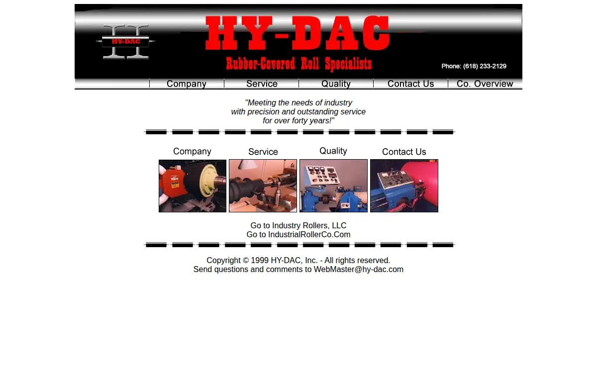 Homepage of Hydro-dredge Accessory Company