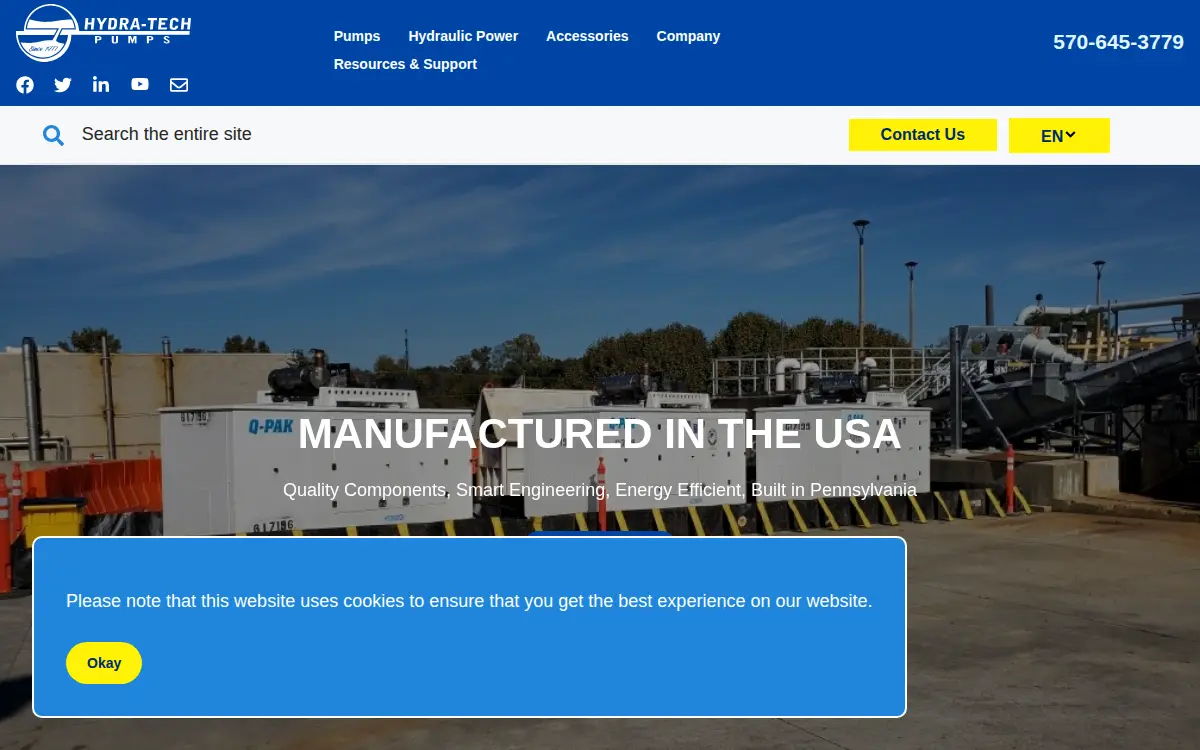 Homepage of Hydra-tech Pumps LLC