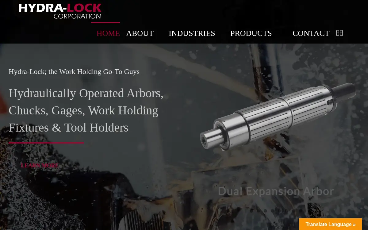 Homepage of Hydra-lock CORP