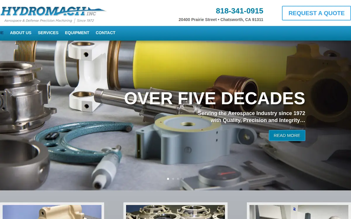 Homepage of Hydromach INC