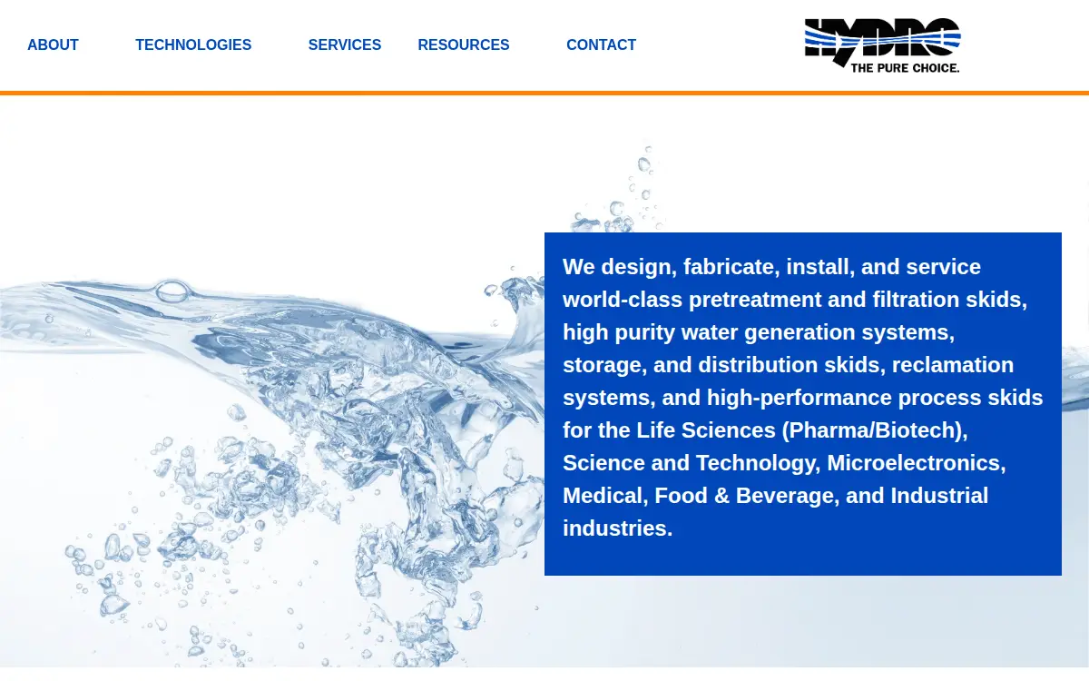 Homepage of Hydro Service & Supplies INC.