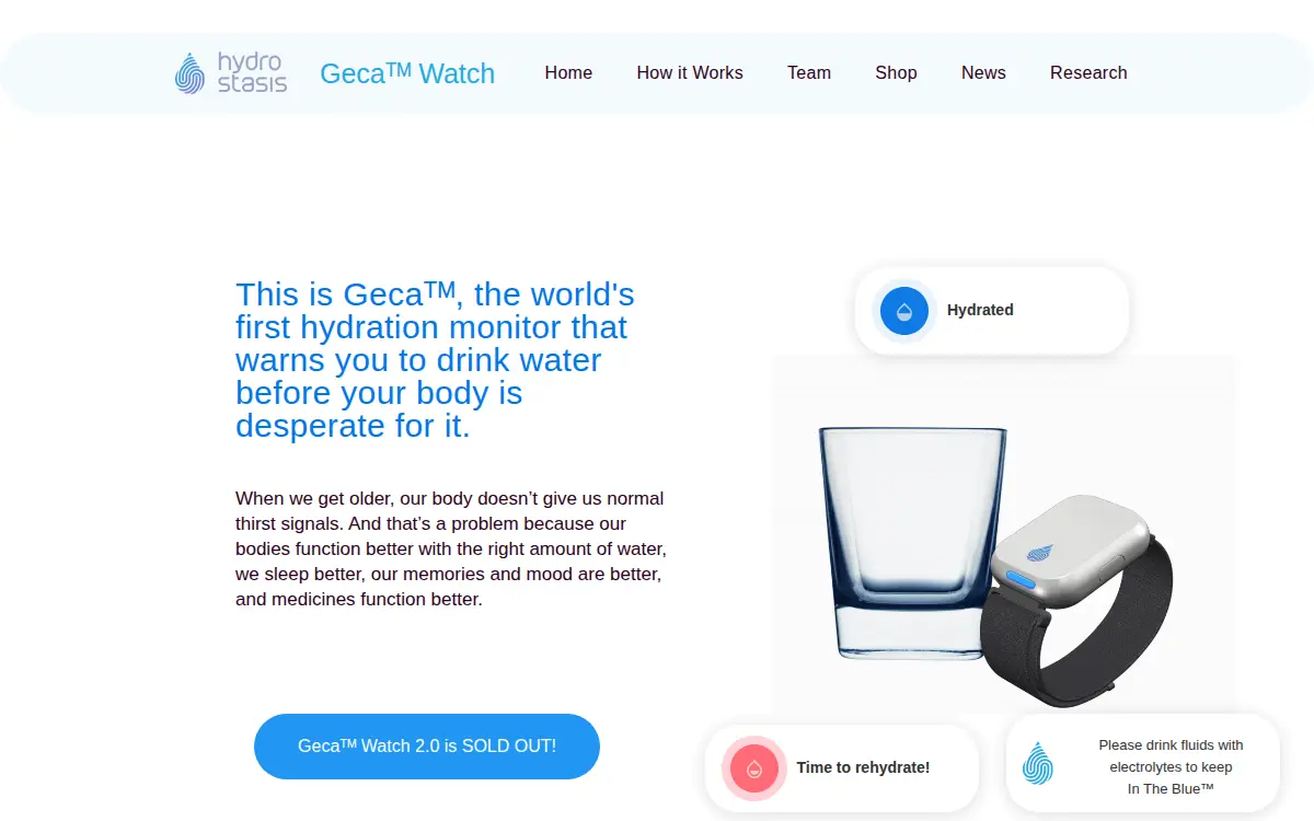 Homepage of Hydrostasis, INC.