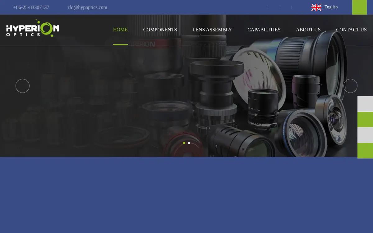 Homepage of Hyperion Optics USA INC