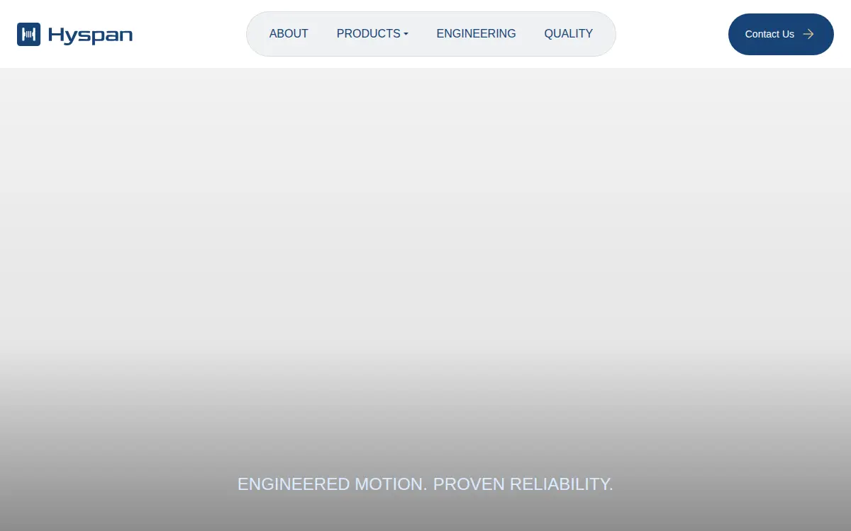 Homepage of Hyspan Precision Products, INC.