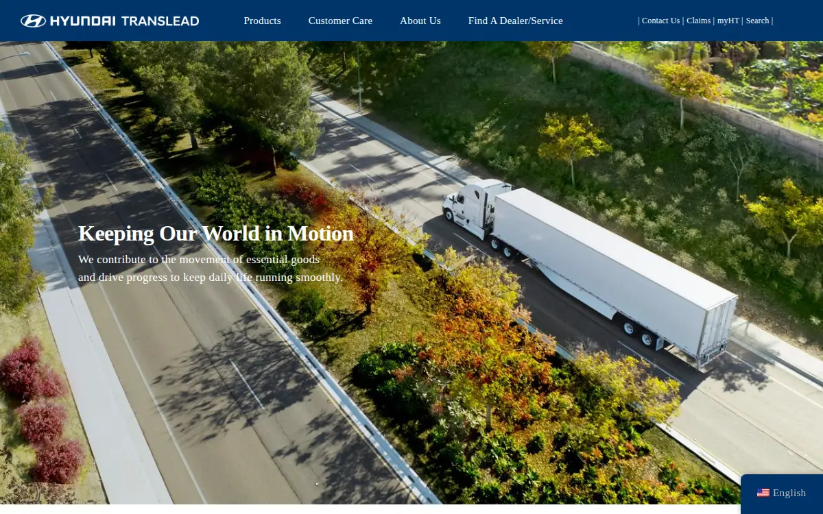Homepage of Hyundai Translead