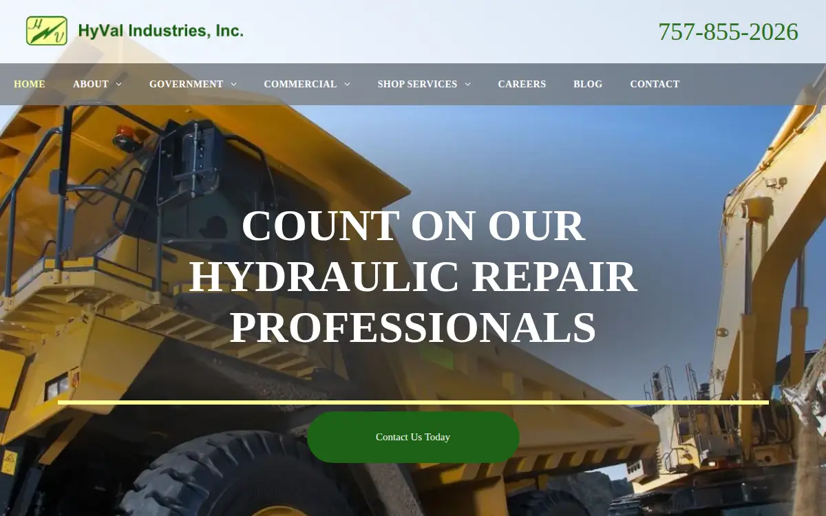 Homepage of Hyval Industries INC