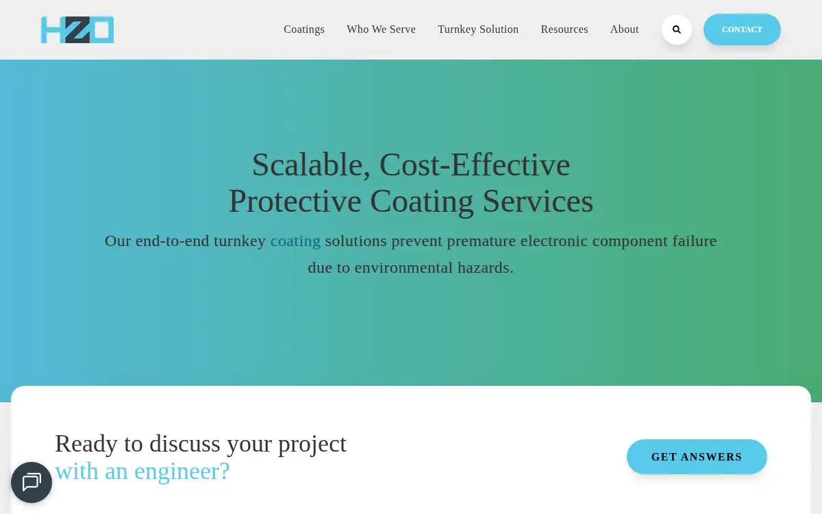 Homepage of Hzo, INC.