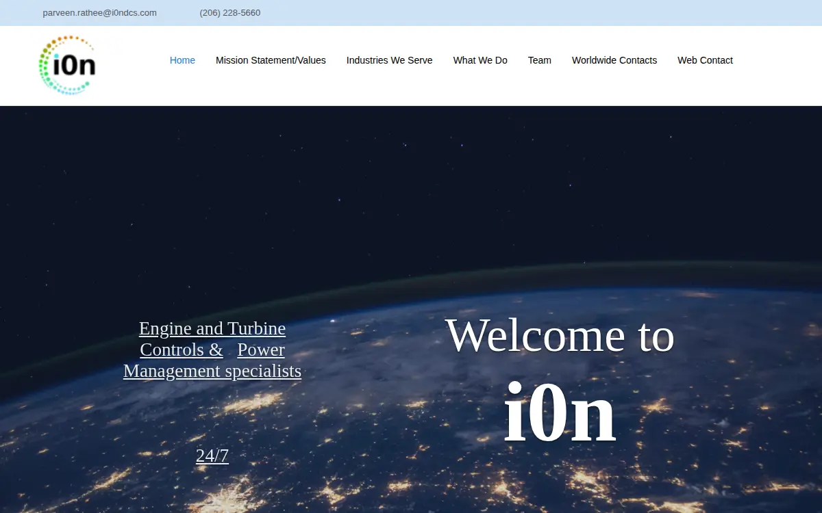 Homepage of I0n Diverse Control Solutions LLC