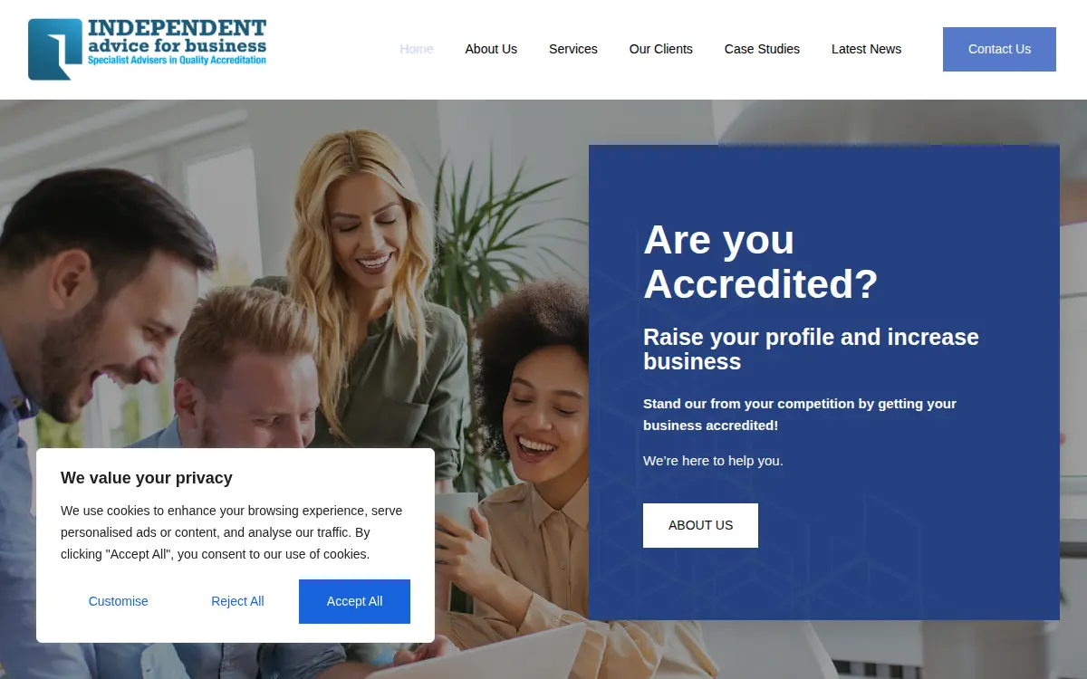 Homepage of Image Apparel for Business INC