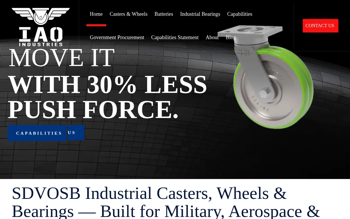 Homepage of Iao Industries LLC
