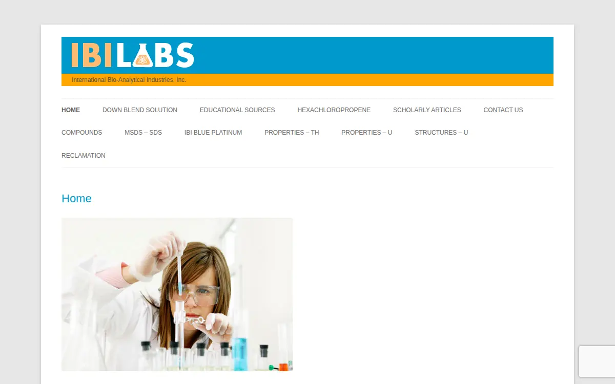 Homepage of International Bio-analytical Industries, INC.