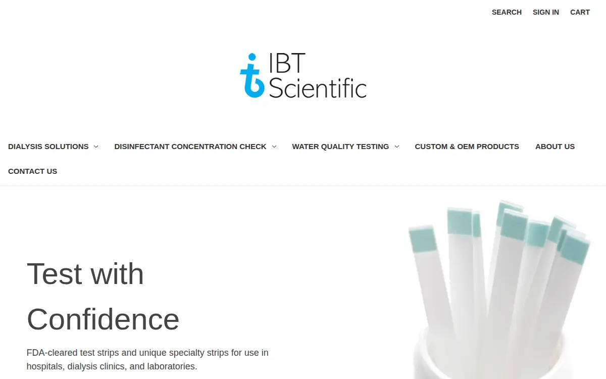 Homepage of Ibt Scientific LLC