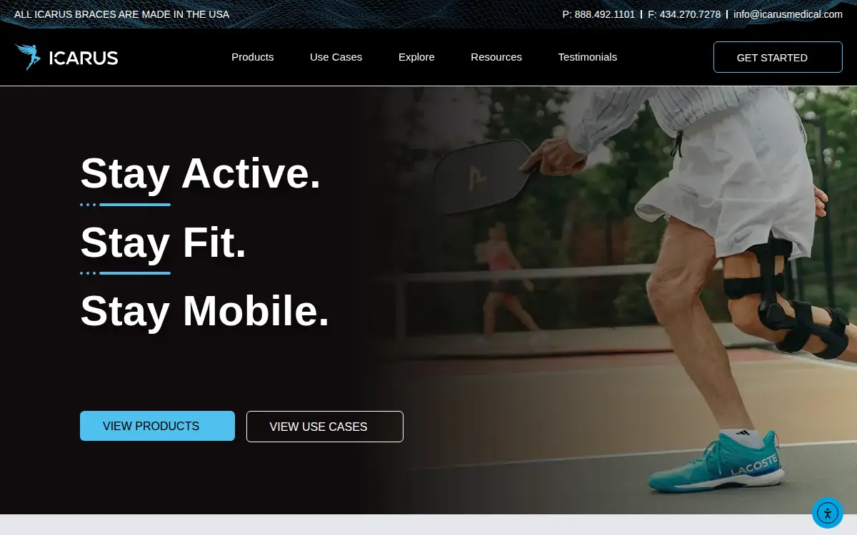 Homepage of Icarus Medical LLC