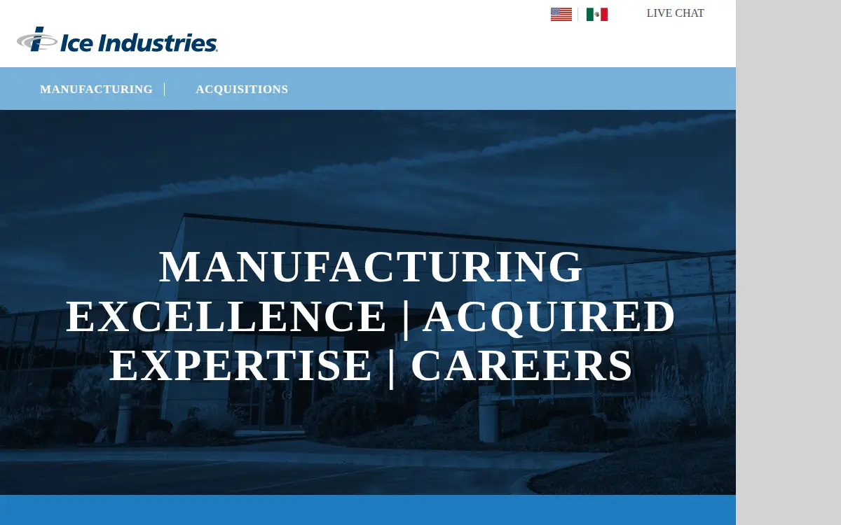 Homepage of Ice Industries Holdings, INC.