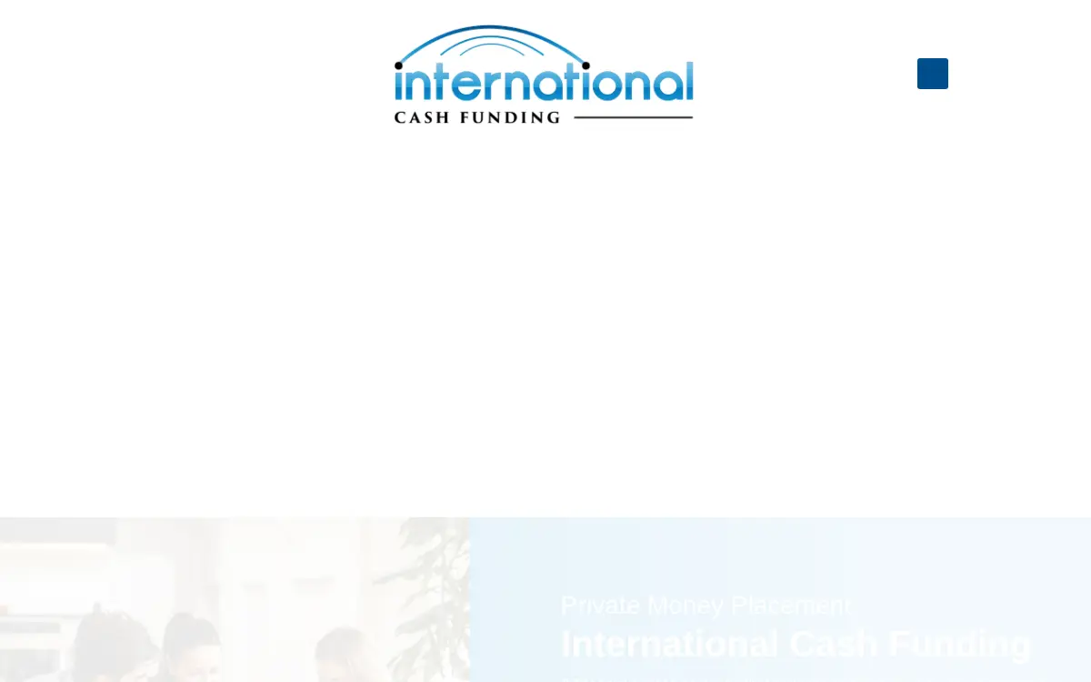 Homepage of International Cash Funding,llc.