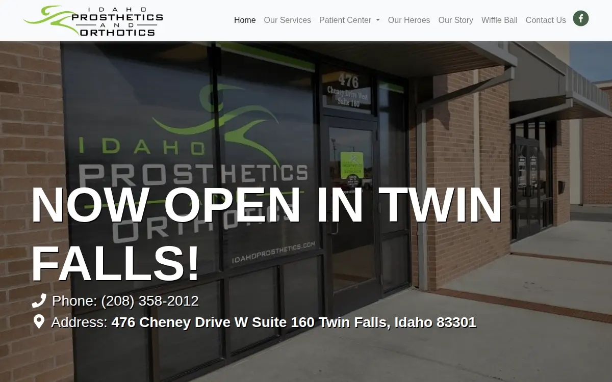 Homepage of Idaho Prosthetics and Orthotics, INC.