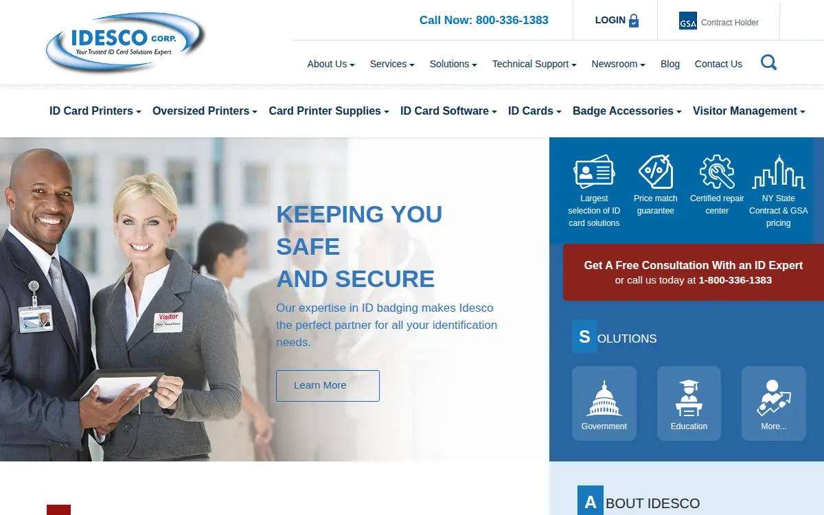 Homepage of Idesco CORP