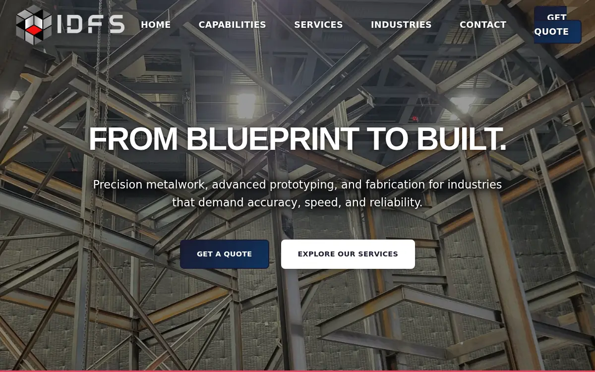 Homepage of Integrated Design and Fabrication Solutions LLC
