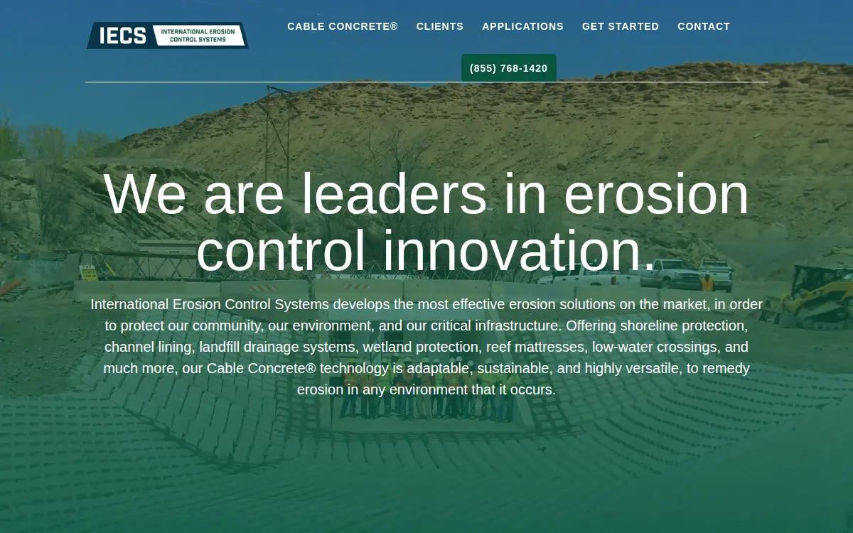 Homepage of International Erosion Control Systems INC