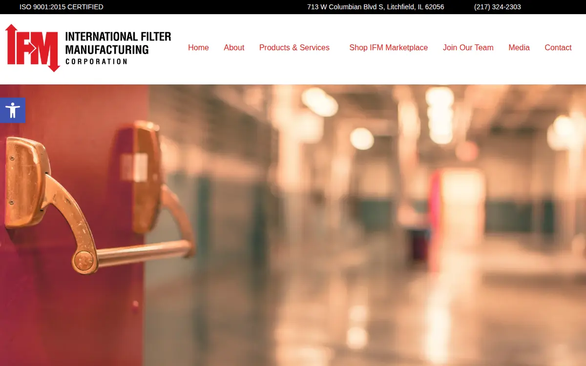 Homepage of International Filter Manufacturing CORP