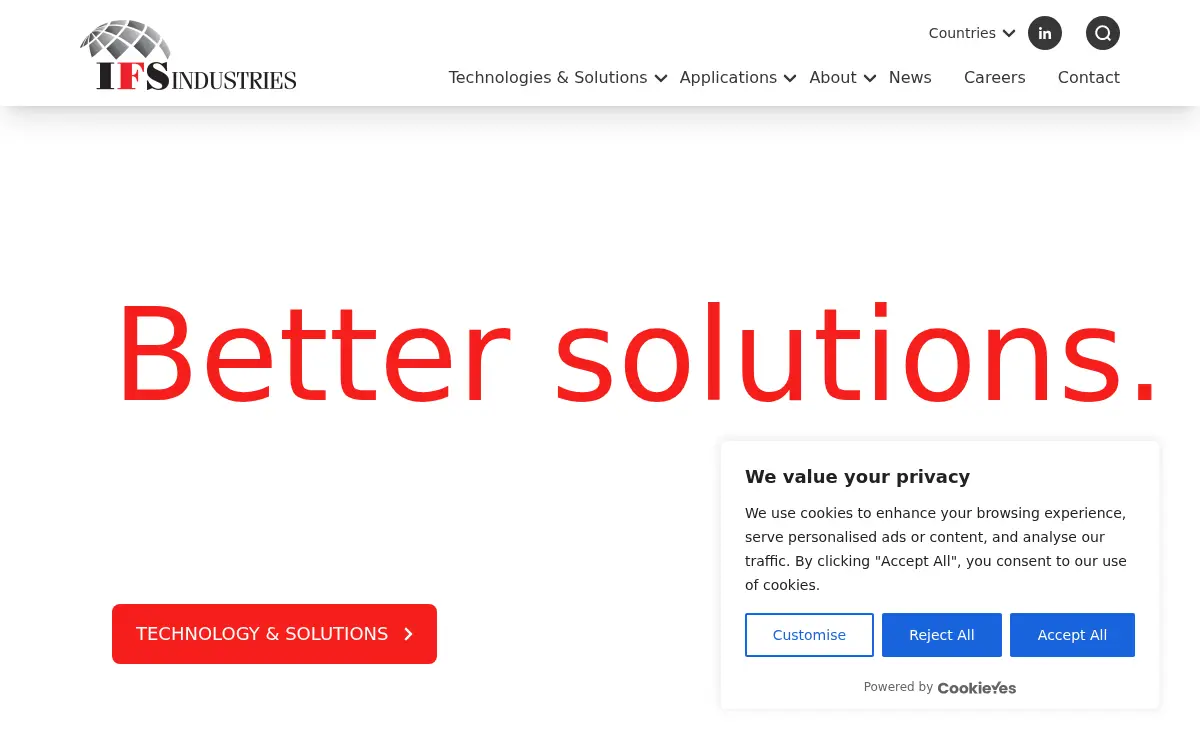 Homepage of Ifs Industries INC