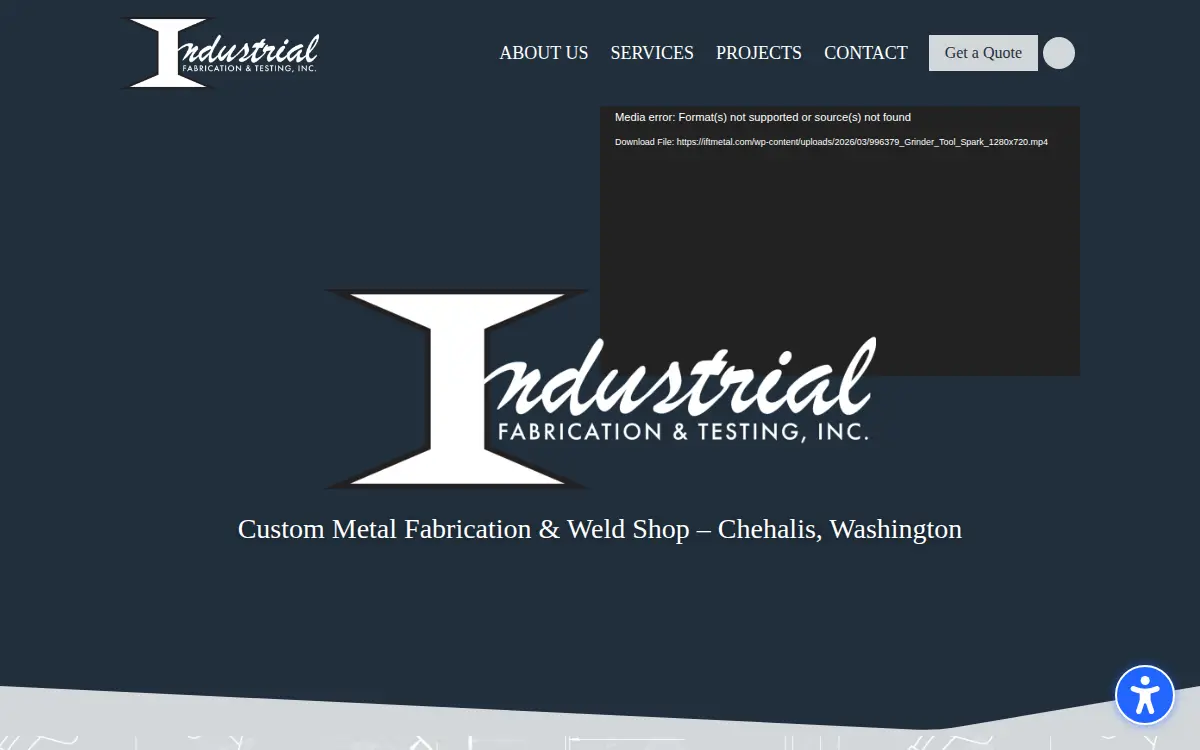 Homepage of Industrial Fabrication & Testing, INC.