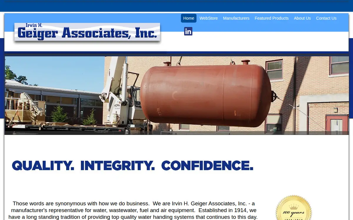 Homepage of Irvin H Geiger Associates INC