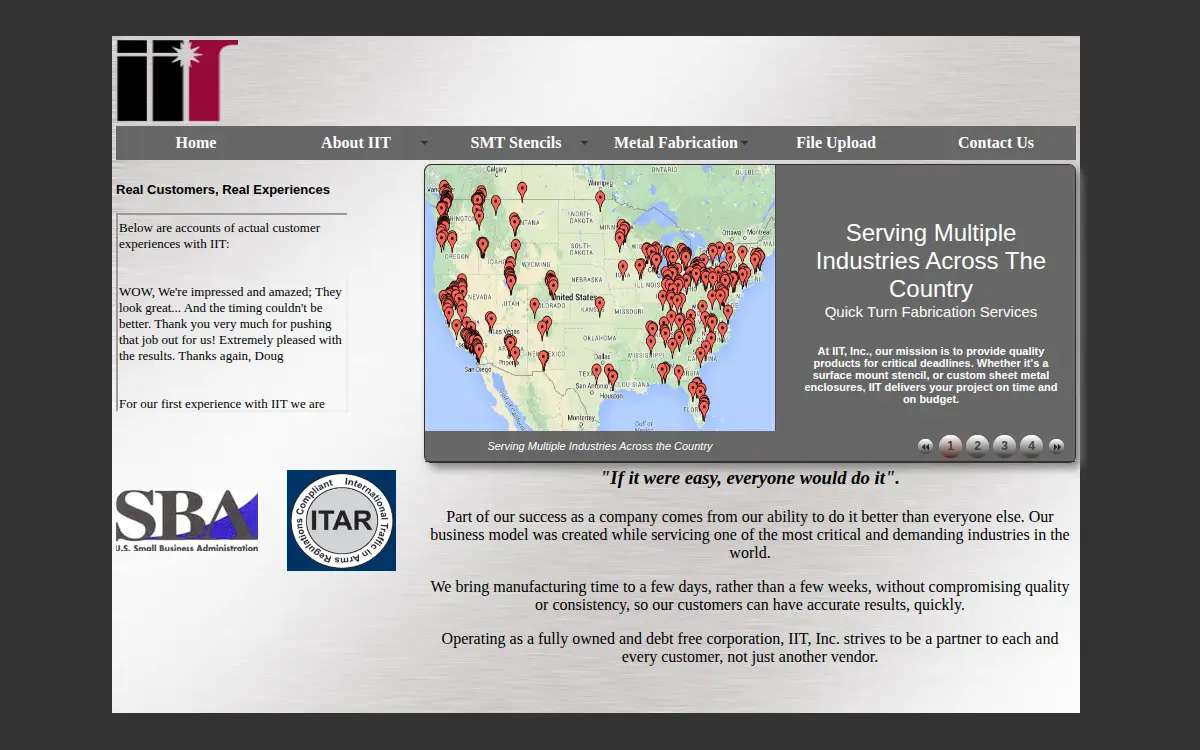 Homepage of Integrated Ideas & Technologies INC