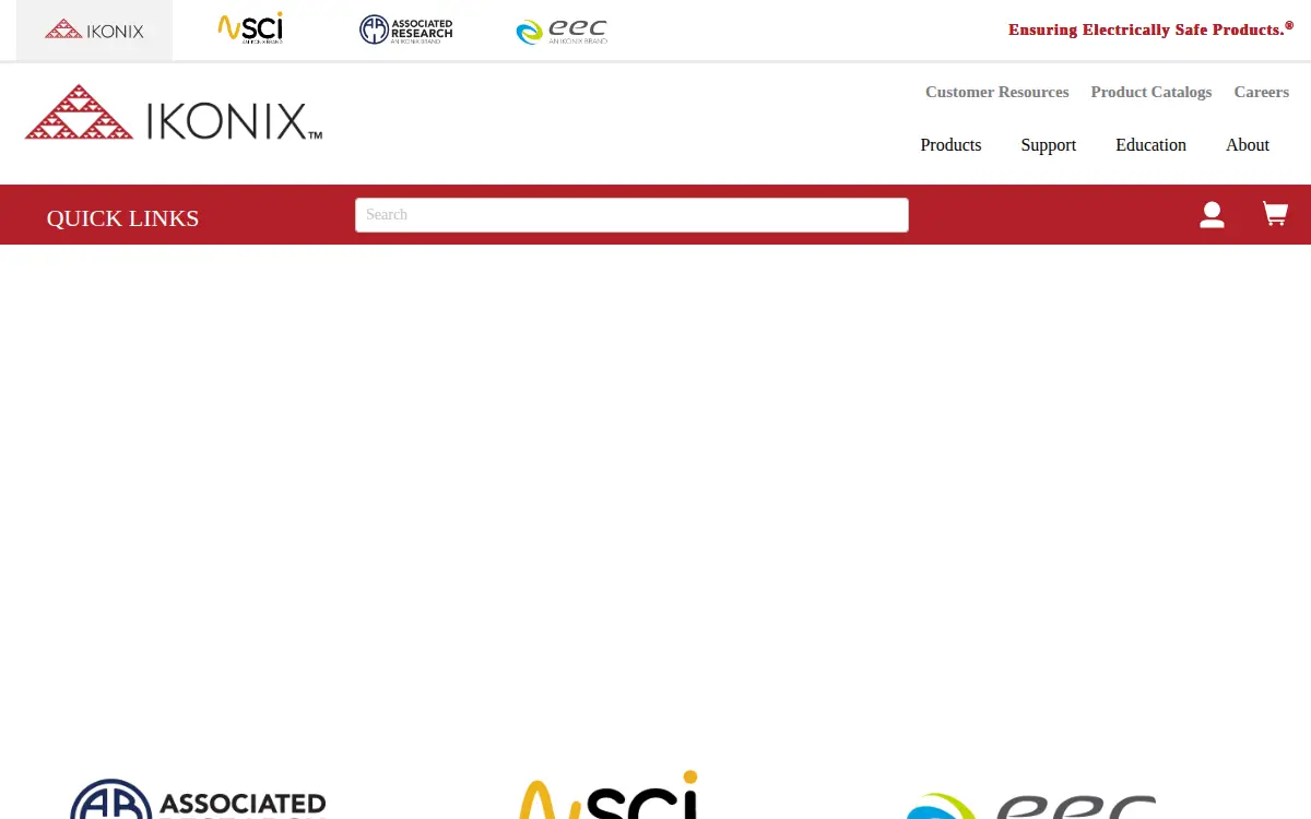 Homepage of Ikonix USA LLC