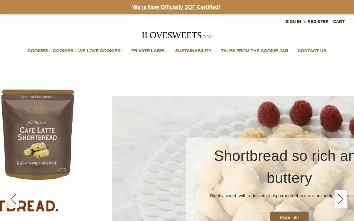 Homepage of Sugar & Spice Extraordinary Sweet Treats, INC.