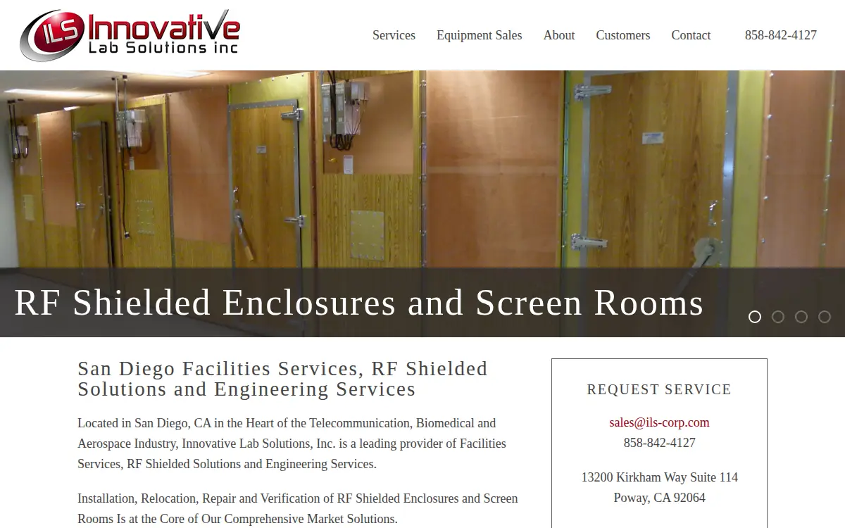 Homepage of Innovative Lab Solutions, INC