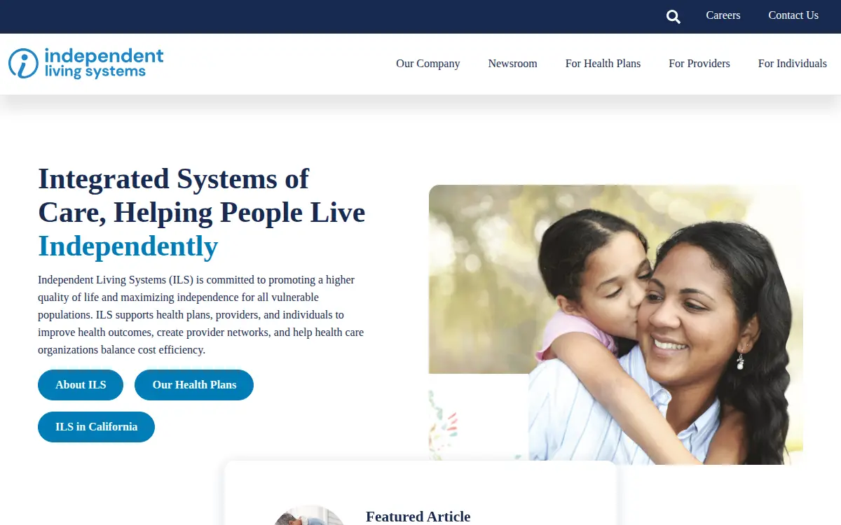 Homepage of Independent Living Systems, LLC.