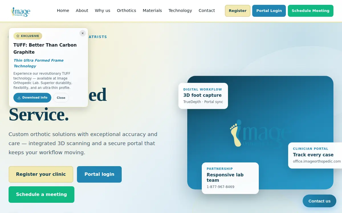 Homepage of Image O and P, LLC