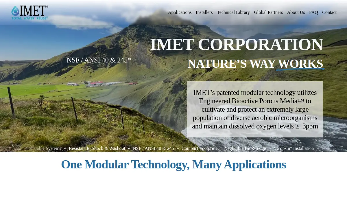 Homepage of Imet CORP