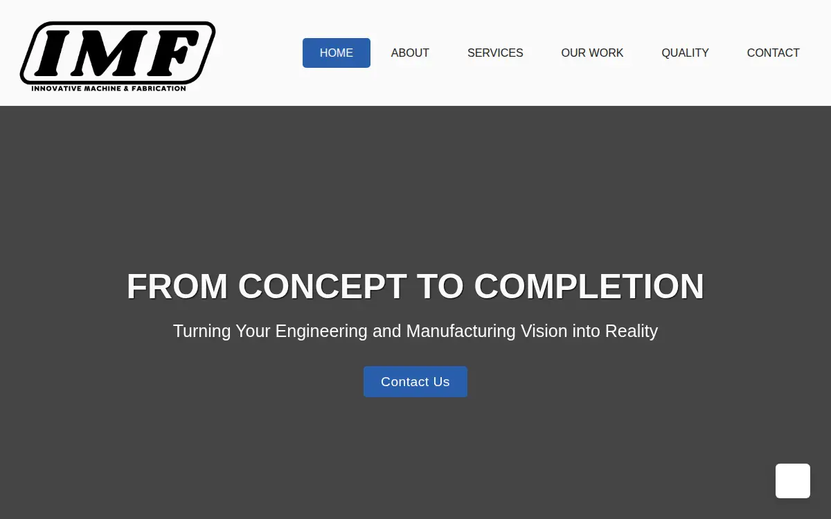 Homepage of Innovative Machine & Fabrication LLC