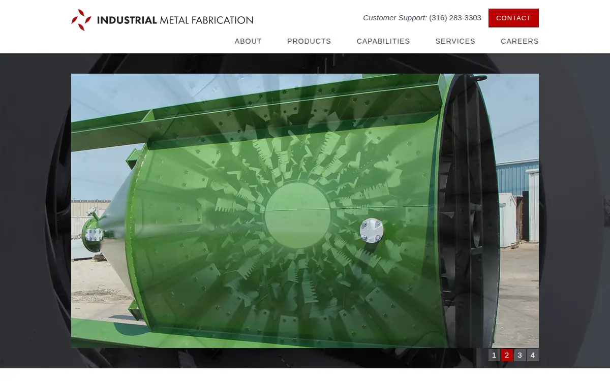 Homepage of Industrial Metal Fabrication, INC