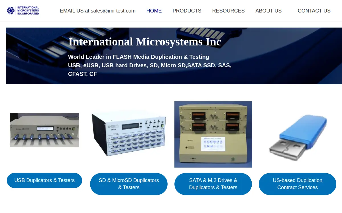 Homepage of International Microsystems INC