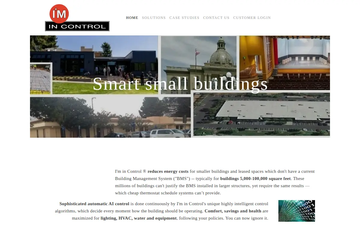 Homepage of I'm in Control