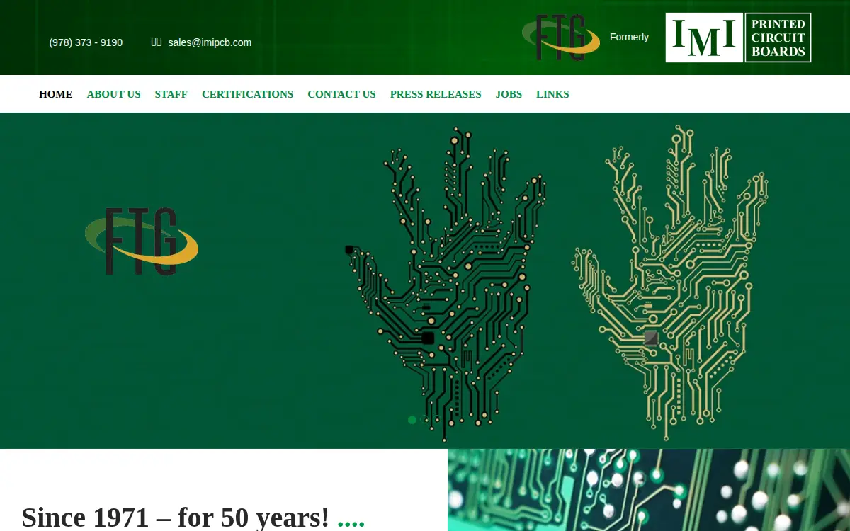 Homepage of Ftg Circuits Haverhill INC.