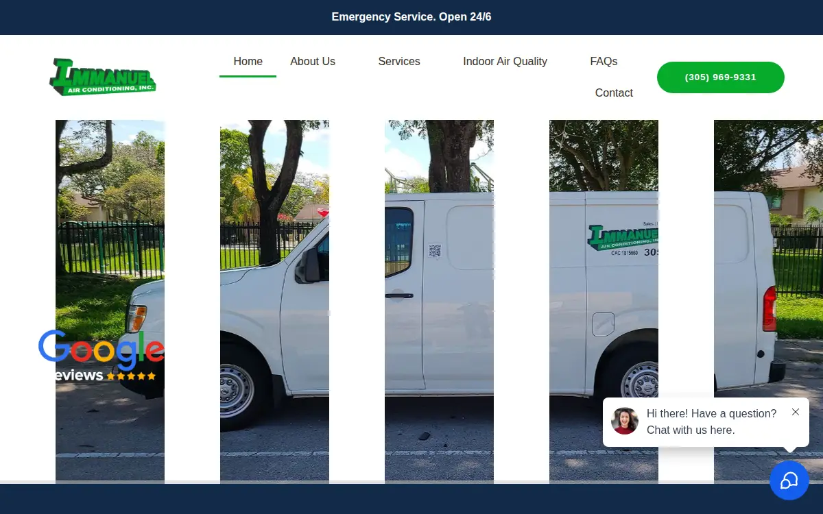 Homepage of Immanuel Air Conditioning, INC.