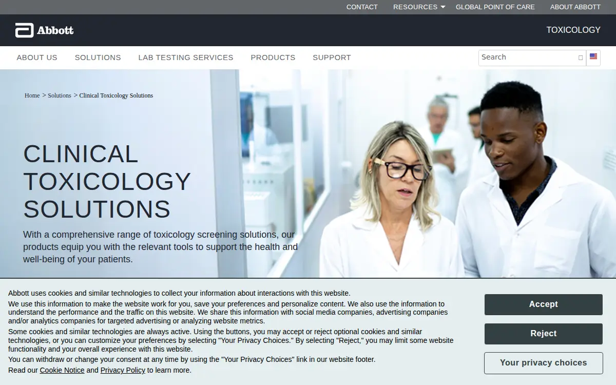 Homepage of Alere San Diego, INC.