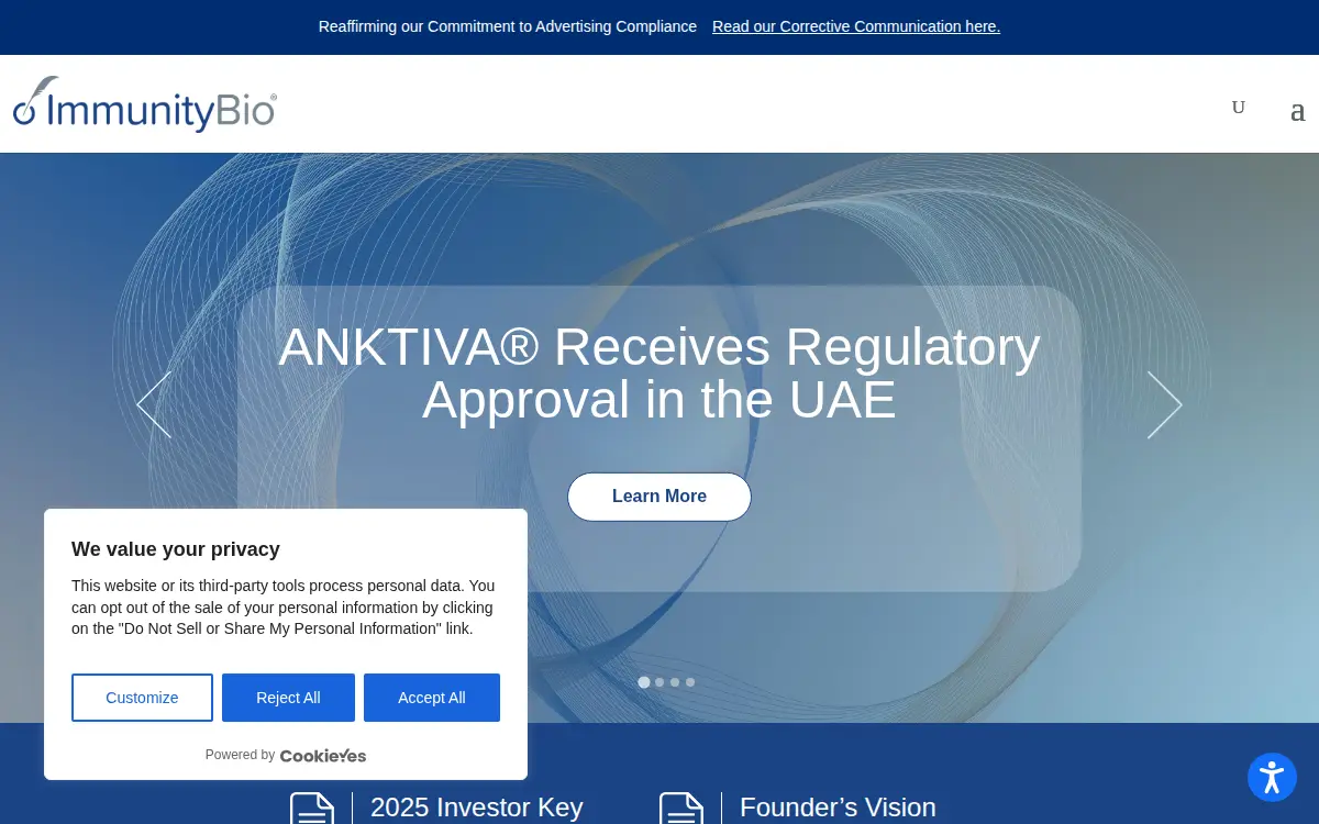 Homepage of Altor Bioscience, LLC